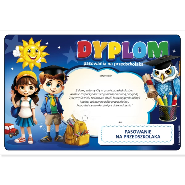 Dyplom Pasowanie na Przedszkolaka