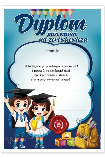Dyplom Pasowanie na Zerówkowicza