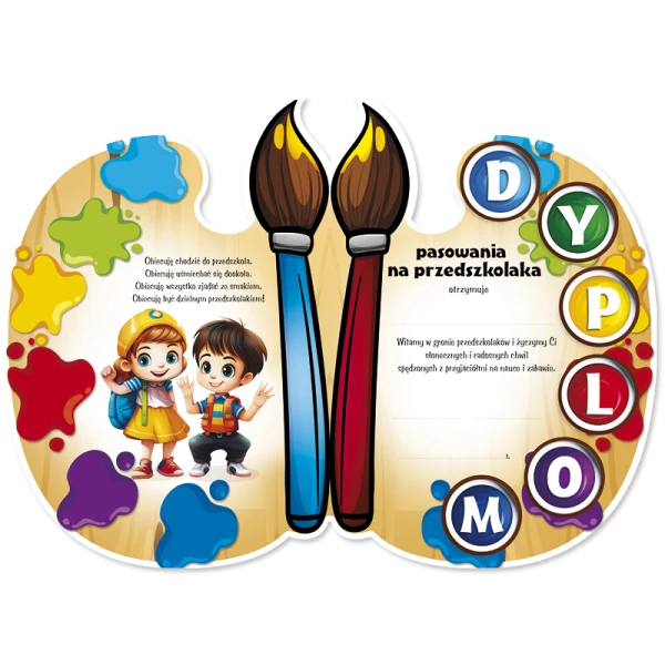 Dyplom Pasowania na Przedszkolaka (z emblematem)