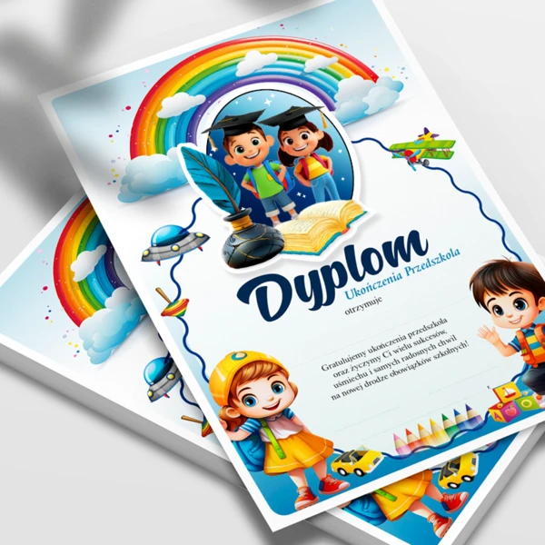 Dyplom Ukończenia Przedszkola (z emblematem)