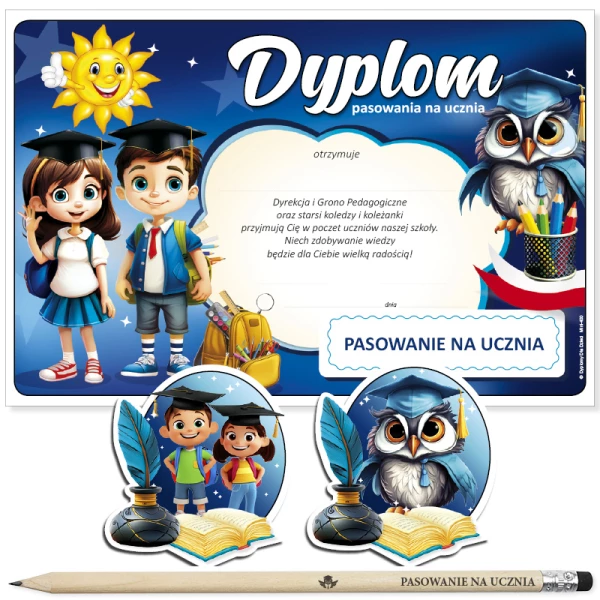 Dyplom Pasowanie na Ucznia, Teczka / Ołówek