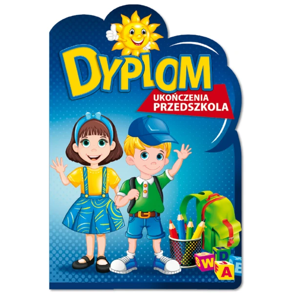 Zestaw Ukończenie Przedszkola (Dyplom, Biret, Rożek Obfitości, Zakładka)