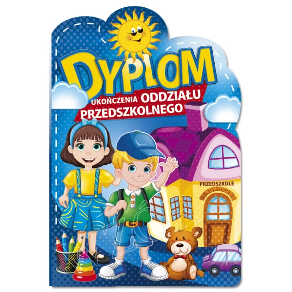 Zestaw Ukończenie Oddziału Przedszkolnego (Dyplom, Biret, Rożek Obfitości, Zakładka)