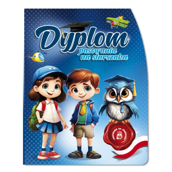 Zestaw Pasowanie na Starszaka (Dyplom, Biret, Rożek Obfitości, Zakładka)