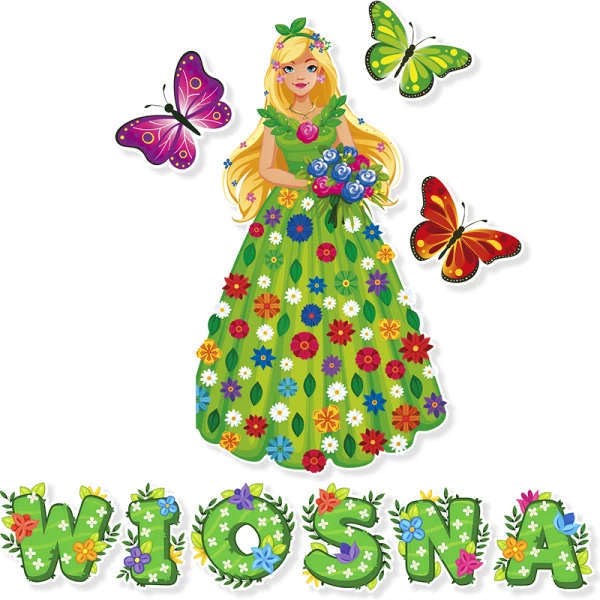 Dekoracja Szkolna Pani Wiosna
