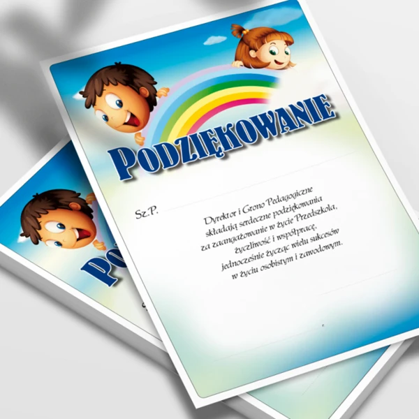 Podziękowanie Przedszkole