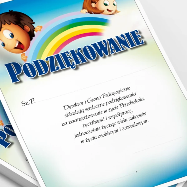 Podziękowanie Przedszkole
