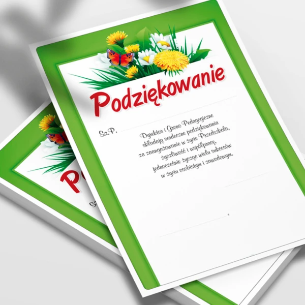 Podziękowanie Przedszkole