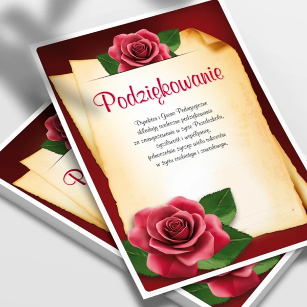 Podziękowanie Przedszkole