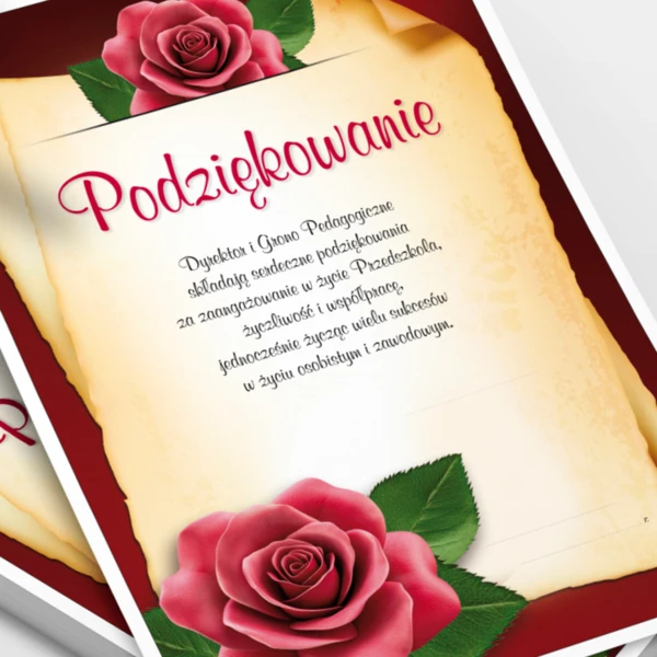 Podziękowanie Przedszkole
