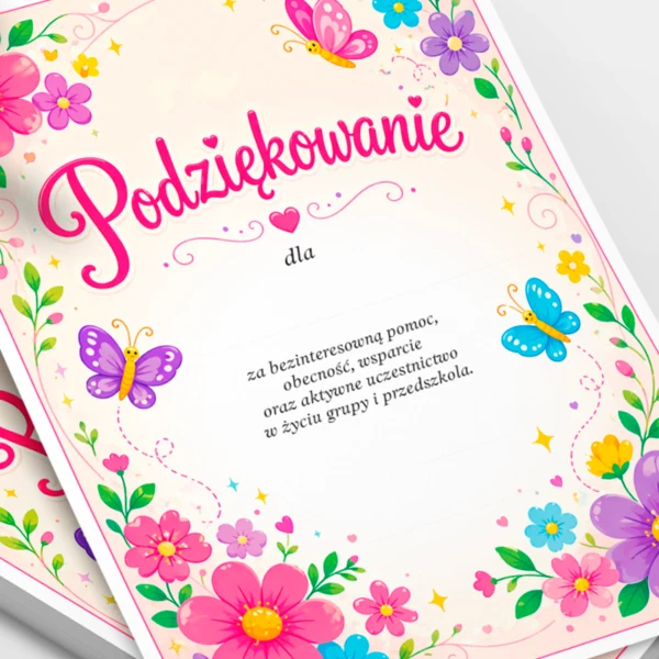 Podziękowanie Przedszkole