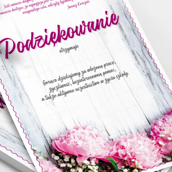 Podziękowanie Szkoła
