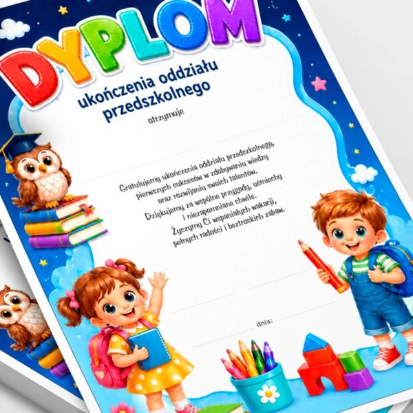 Dyplom Ukończenia Oddziału Przedszkolnego