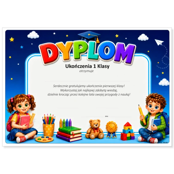 Dyplom Ukończenia Klasy Pierwszej