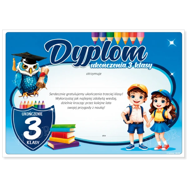 Dyplom Ukończenia Klasy Trzeciej