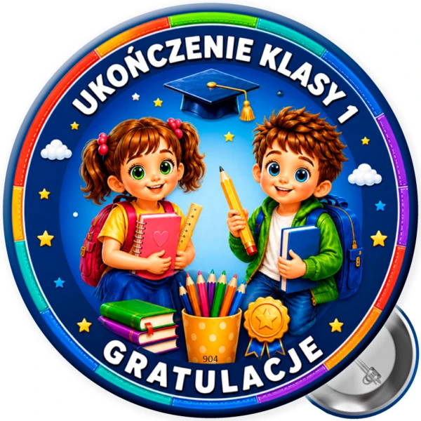 Przypinka Ukończenie 1 klasy