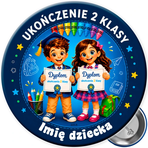 Przypinka Ukończenie 2 klasy