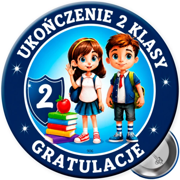Przypinka Ukończenie 2 klasy