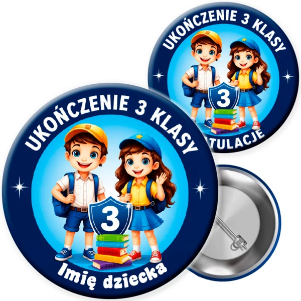 Przypinka Ukończenie 3 klasy