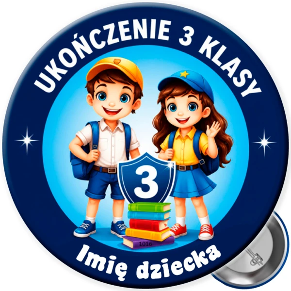 Przypinka Ukończenie 3 klasy