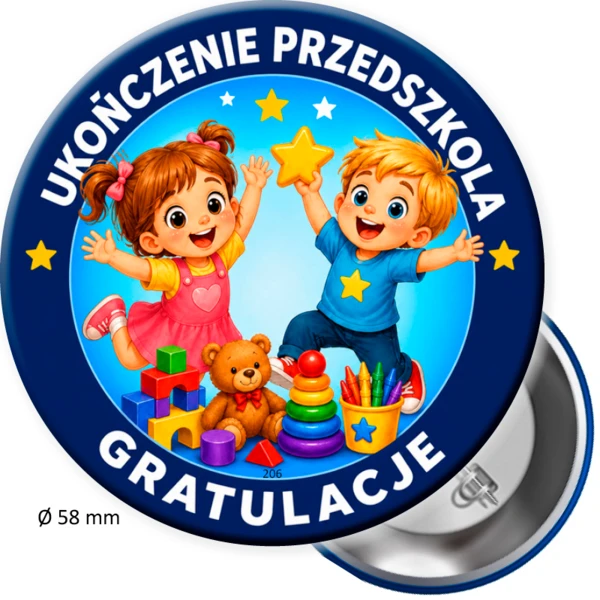 Prezent ukończenie przedszkola (przypinka)
