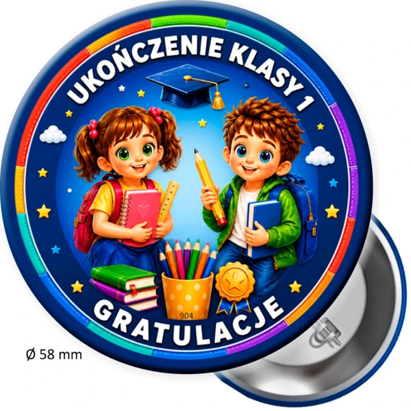 Prezent ukończenie 1 klasy (przypinka)