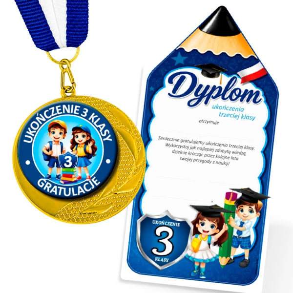 Prezent ukończenie 3 klasy (medal)