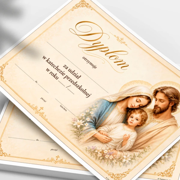 Dyplom za udział w katechezie przedszkolnej (religii)
