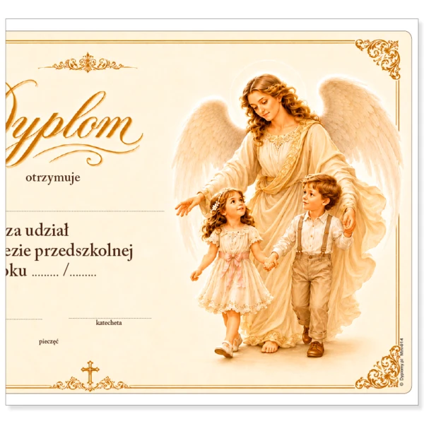 Dyplom za udział w katechezie przedszkolnej (religii)
