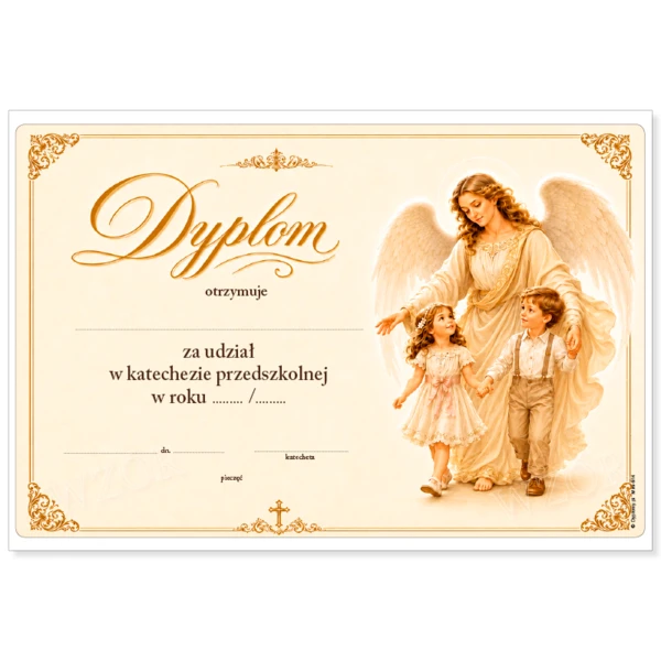 Dyplom za udział w katechezie przedszkolnej (religii)