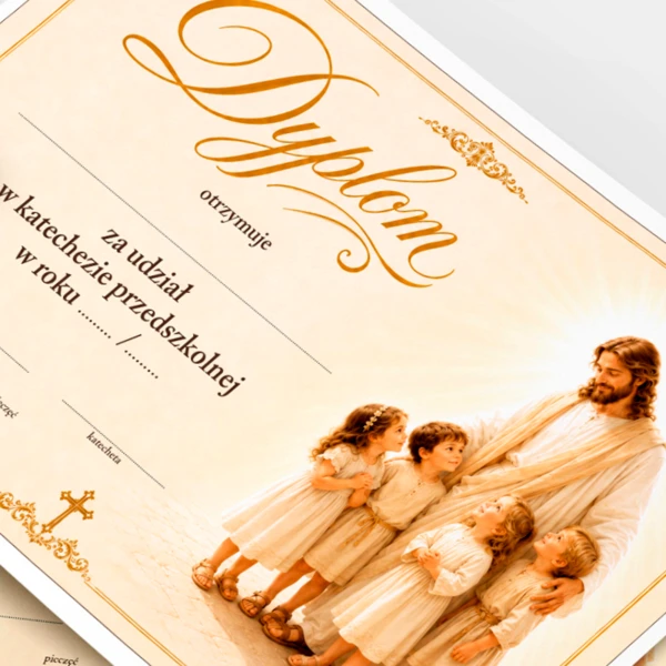 Dyplom za udział w katechezie przedszkolnej (religii)