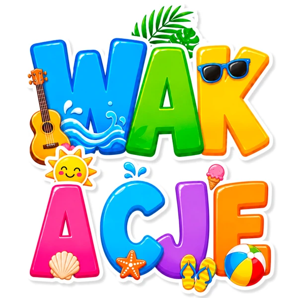 Dekoracje Przedszkolne Wakacje – Napis Wakacje