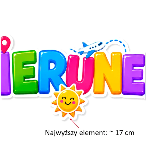 Dekoracje Przedszkolne Wakacje – Napisy Kierunek Wakacje i Wakacje