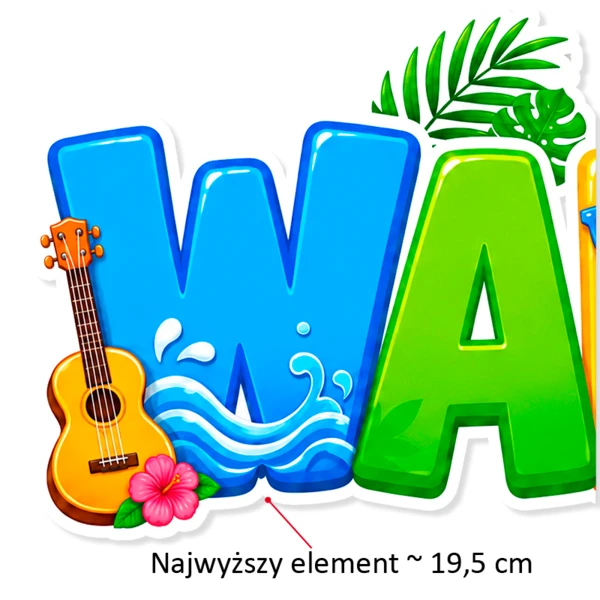 Dekoracje – Napis Wakacje