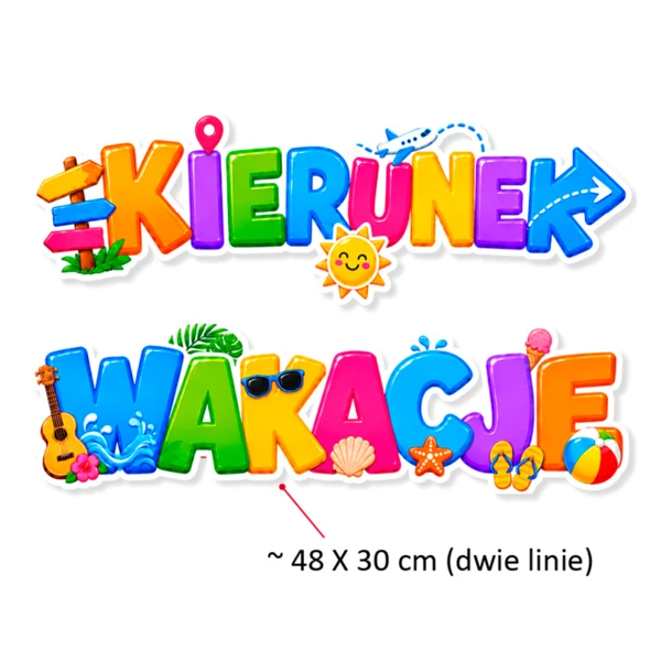 Dekoracje Przedszkolne – Drogowskaz Kierunek Wakacje