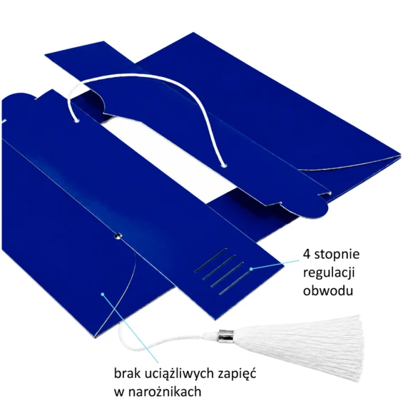 Zestaw Pasowanie na Ucznia (Dyplom, Biret, Rożek Obfitości 60 cm, Zakładka)