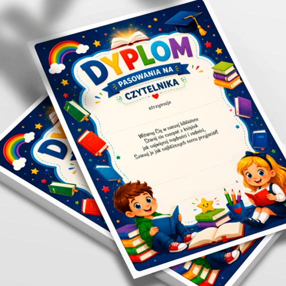 Dyplom Pasowanie na Czytelnika