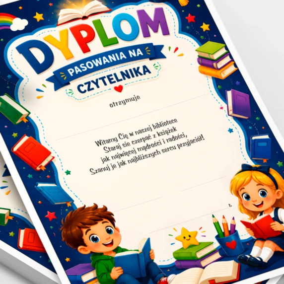Dyplom Pasowanie na Czytelnika
