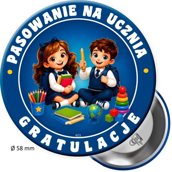 Prezent Pasowanie na Ucznia (Przypinka)