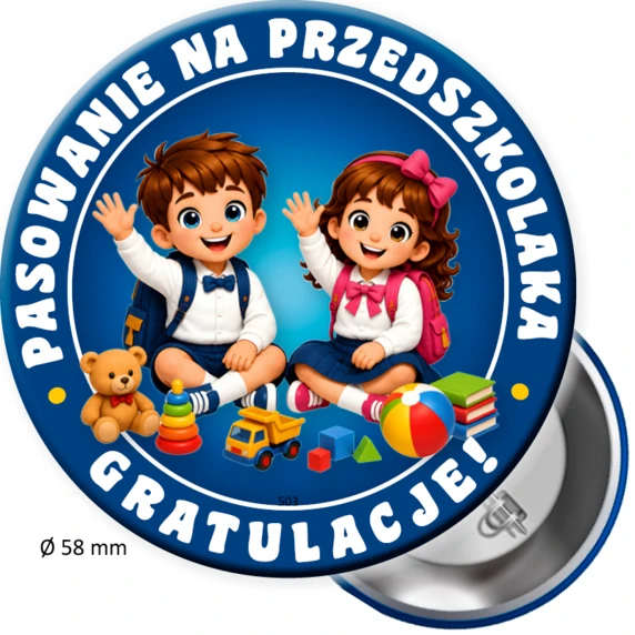 Prezent Pasowanie na Przedszkolaka (Przypinka)