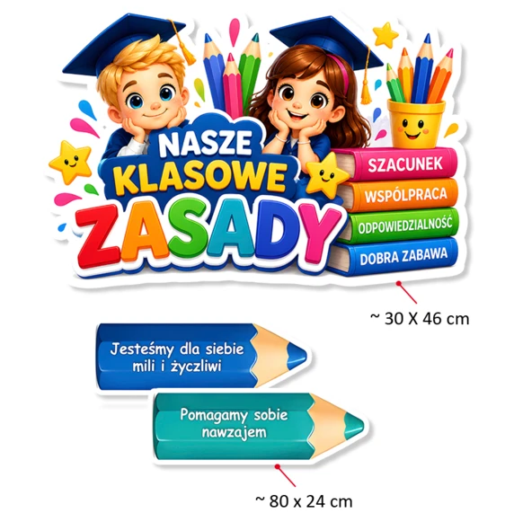 Dekoracja Szkolna Zasady Naszej Klasy