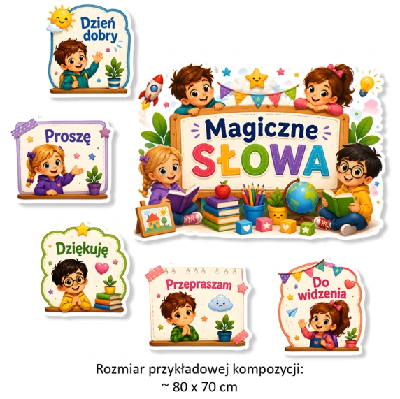 Dekoracja Szkolna Magiczne Słowa