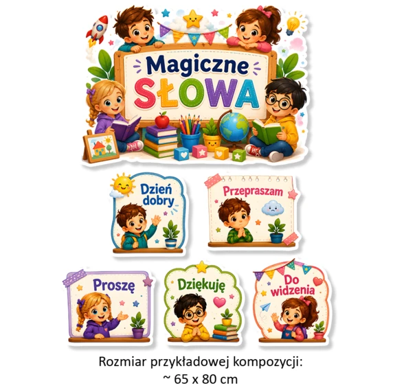 Dekoracja Szkolna Magiczne Słowa