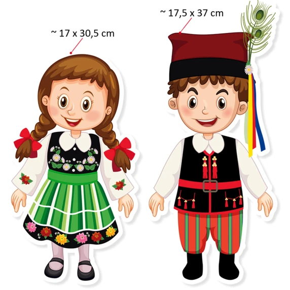 Dekoracja „Dzieci w strojach regionalnych”