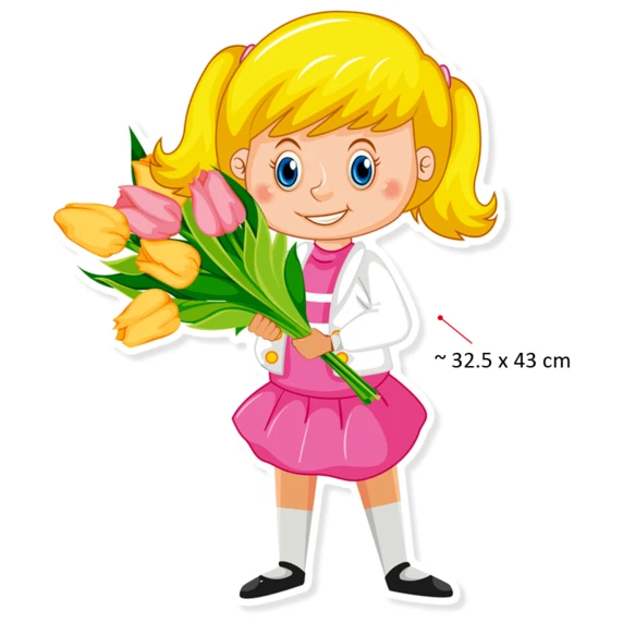 Dekoracja „Dziewczynka z tulipanami”
