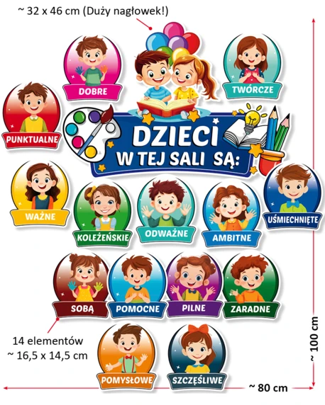 Dekoracja „Dzieci w tej sali są…”