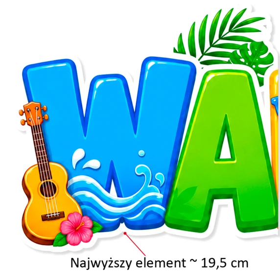 Dekoracja Szkolna – Napis Wakacje