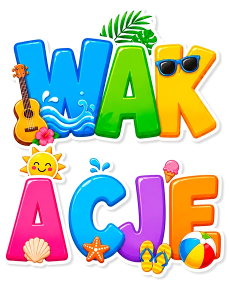 Dekoracja Szkolna – Napis Wakacje
