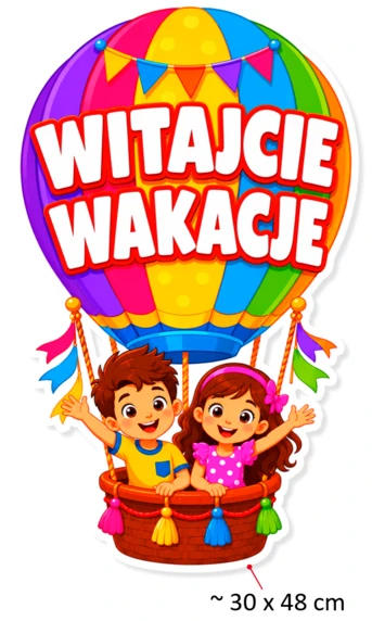 Dekoracja „Balon Witajcie Wakacje”