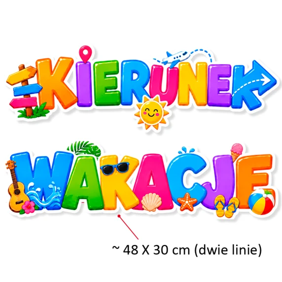 Dekoracja „Kierunek Wakacje”